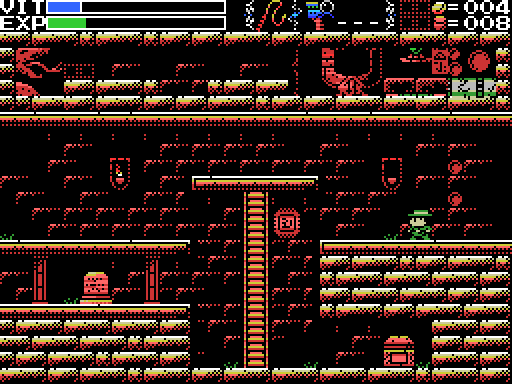 An explorer enters an underground dungeon; graphics resemble the MSX.