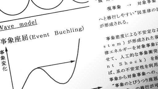 A picture of the Treatise. It's mostly in Japanese, though some English words are visible, such as "Wave model."